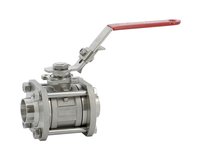 ELSA® stainless steel ball valve with BW ISO rotating ends 1/2''